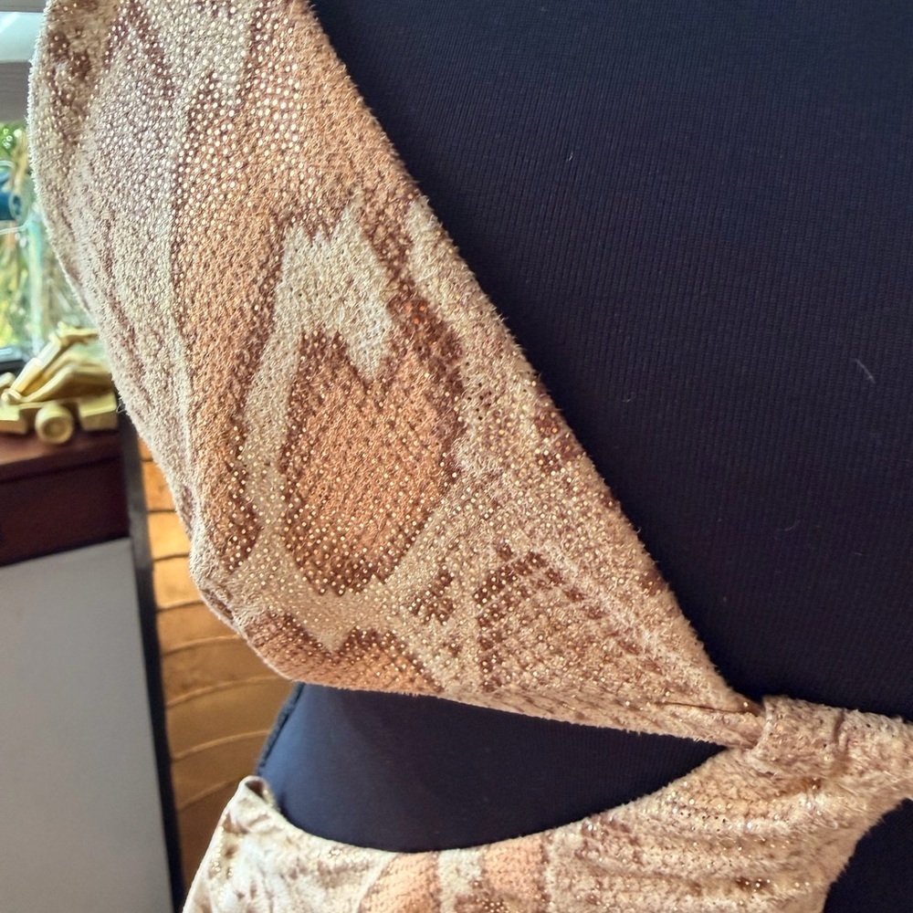 Free people Onia Beige snakeskin One-Piece Swimsuit with Neutral Print - Picture 4 of 8
